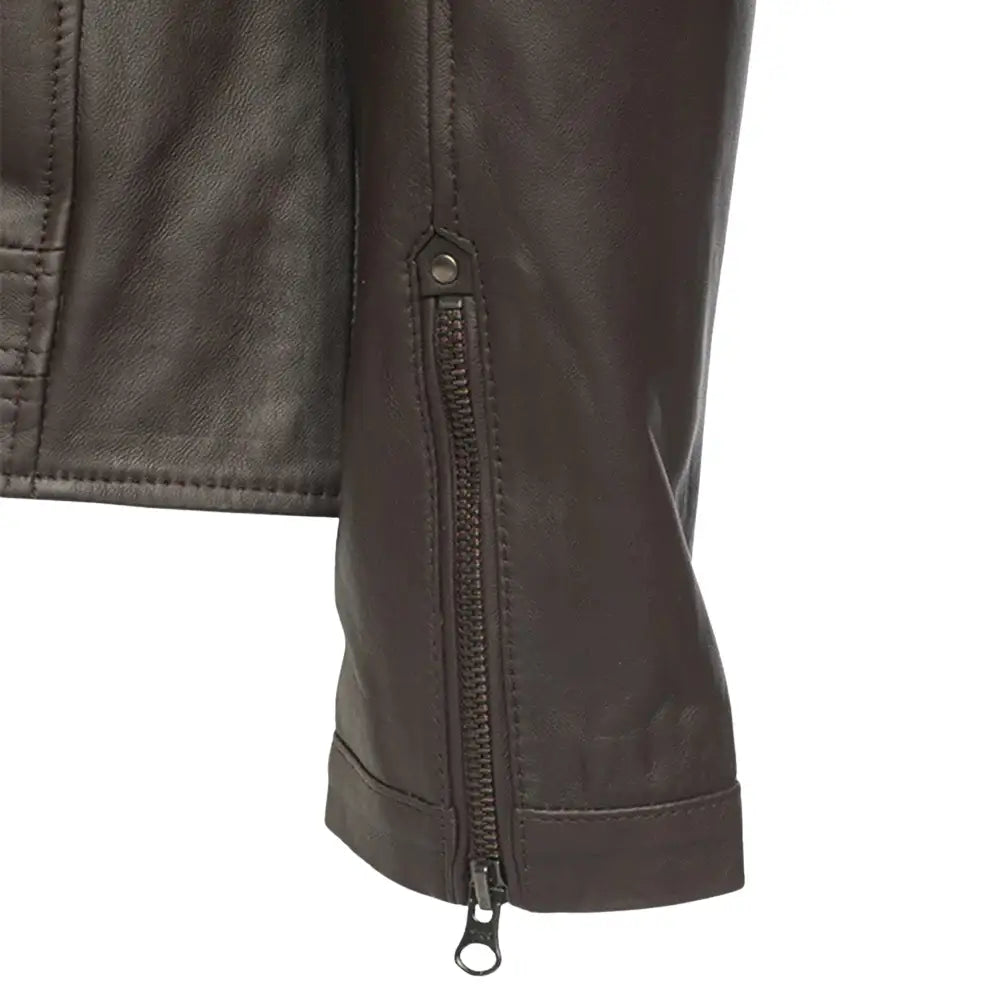 Arthur vintage brown café racer leather jacket