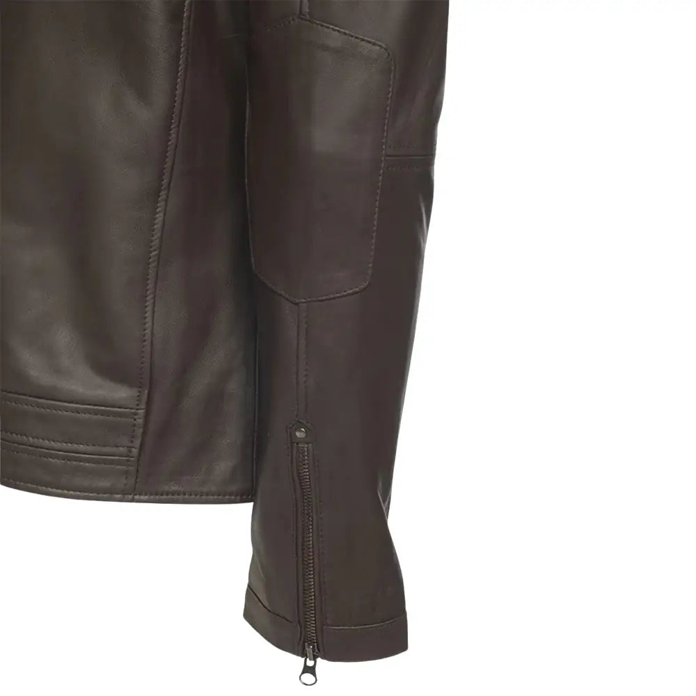 Arthur vintage brown café racer leather jacket