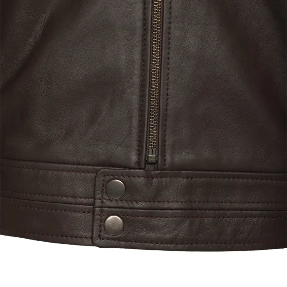 Arthur vintage brown café racer leather jacket