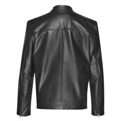 Bandit Black Cafe Racer Heavy Leather Jacket