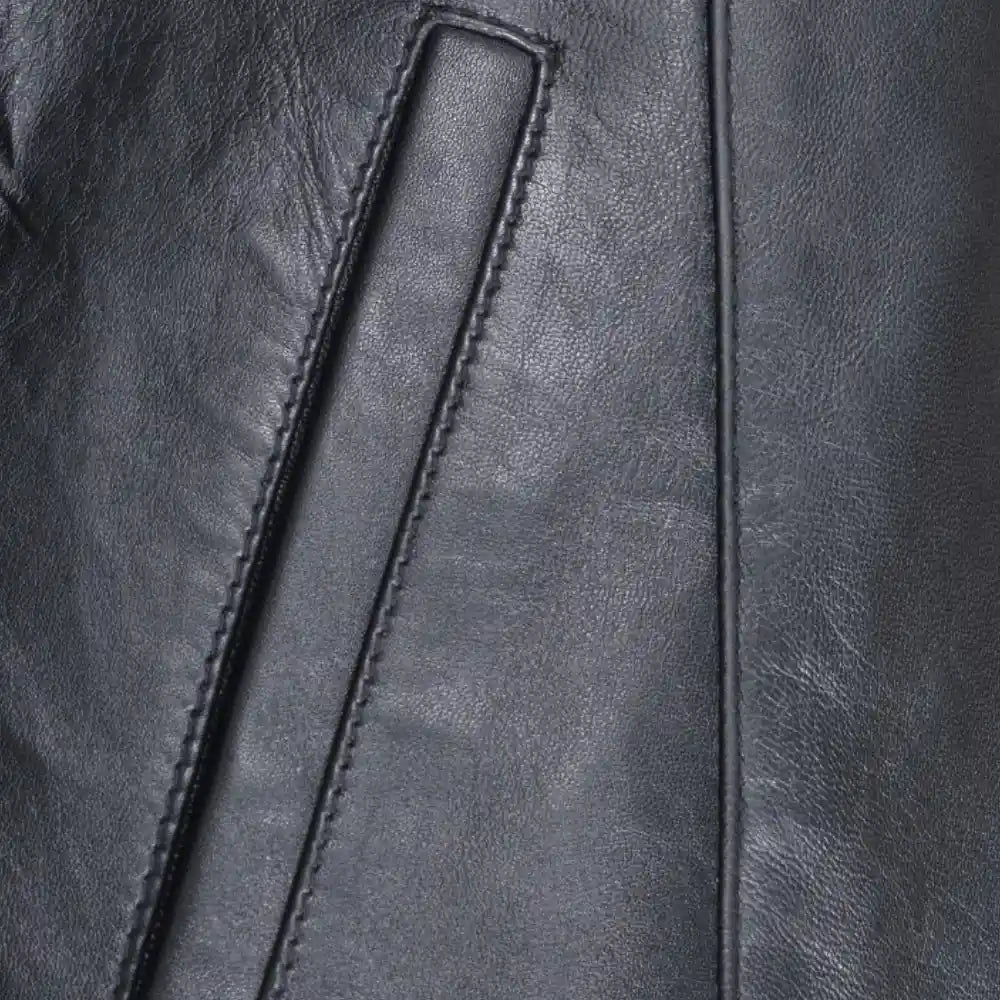 Bandit Black Cafe Racer Heavy Leather Jacket