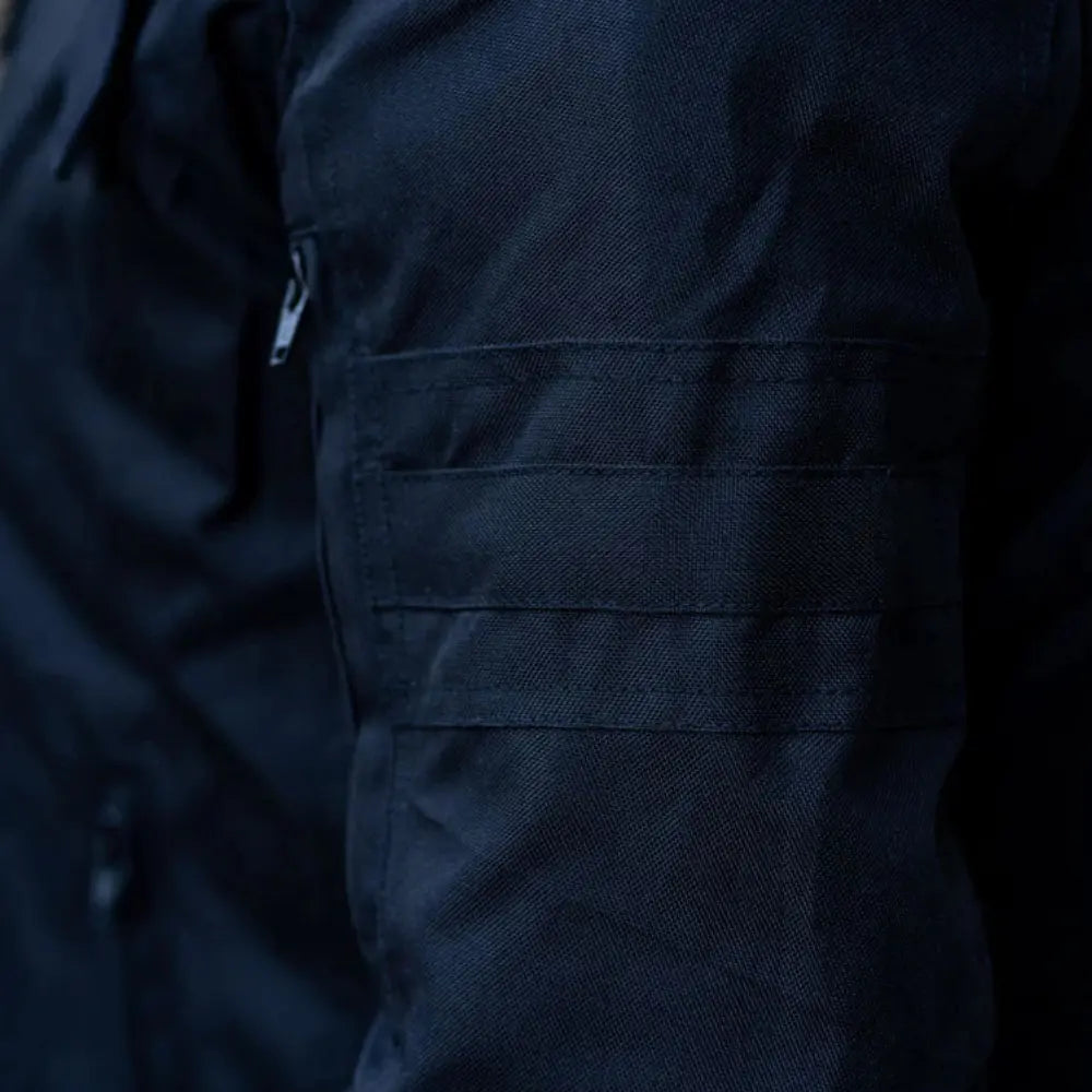Black Hooded Air-Ventilation Textile Motorcycle Jacket