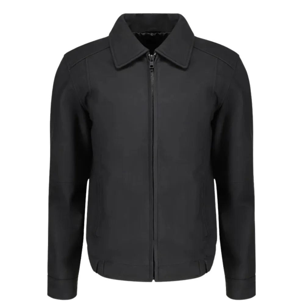 Blaze matte black classic leather jacket
