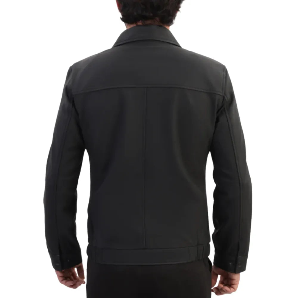 Blaze matte black classic leather jacket