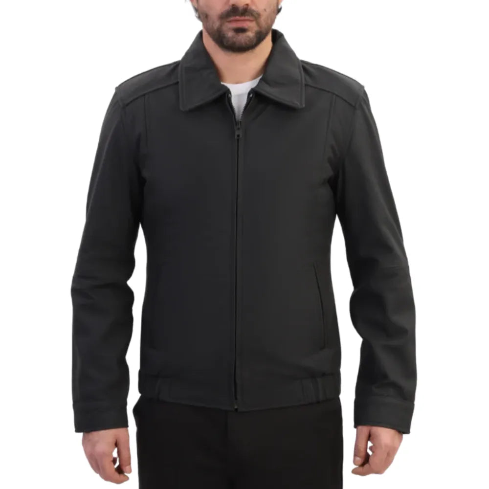 Blaze matte black classic leather jacket