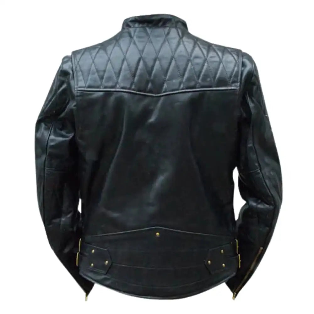 Brandford's Quilted Leather Biker Jacket