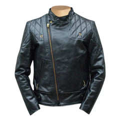 Brandford's Quilted Leather Biker Jacket
