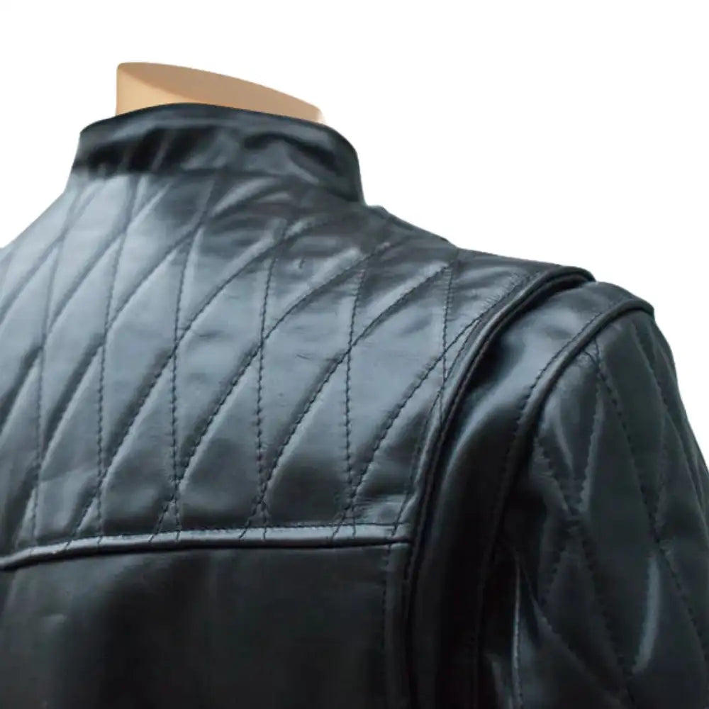 Brandford's Quilted Leather Biker Jacket