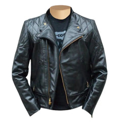 Brandford's Quilted Leather Biker Jacket