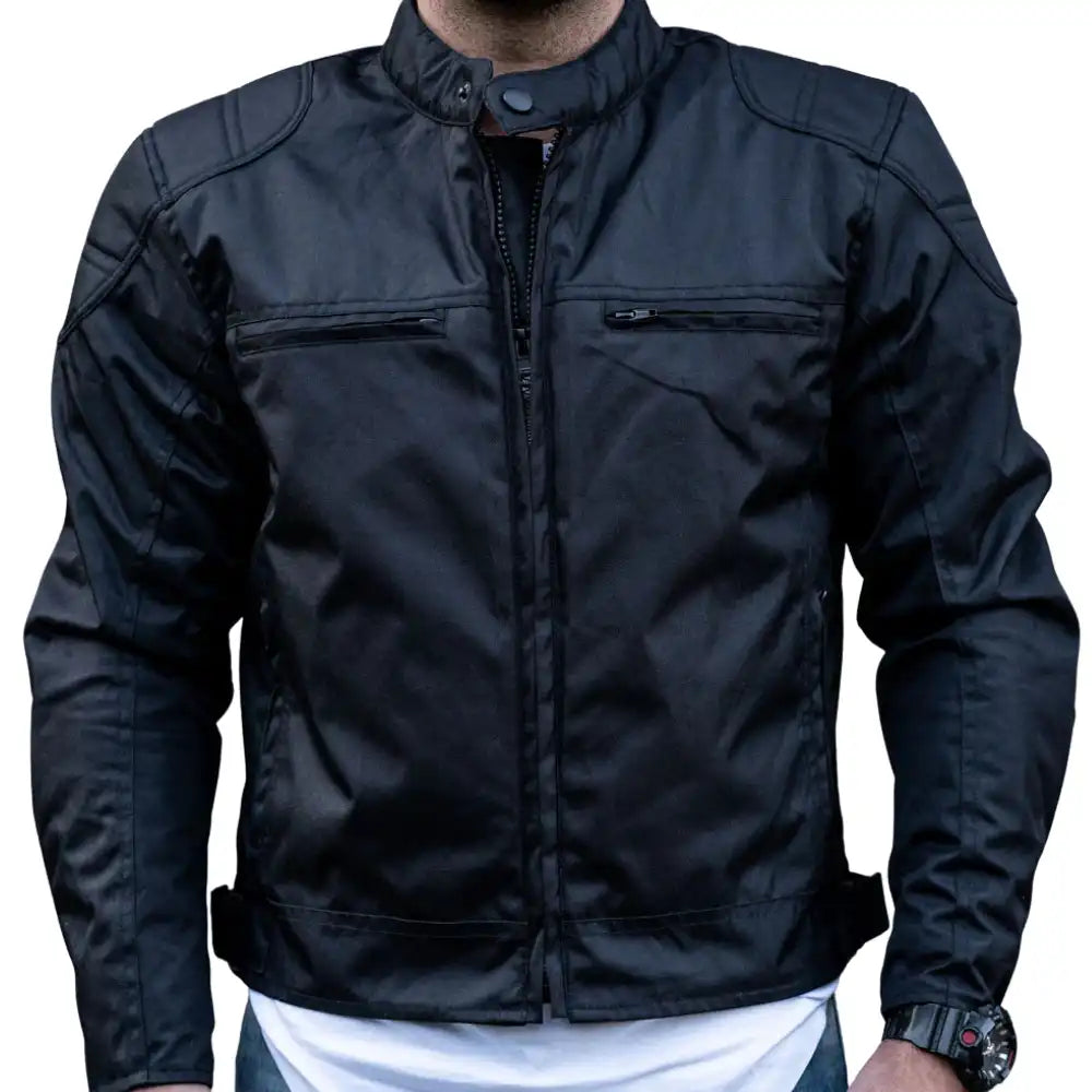 Elements Waterproof Armored Leather Motorcycle Jacket