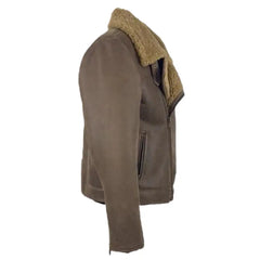 Carter's Brown Shearling Leather Biker Jacket