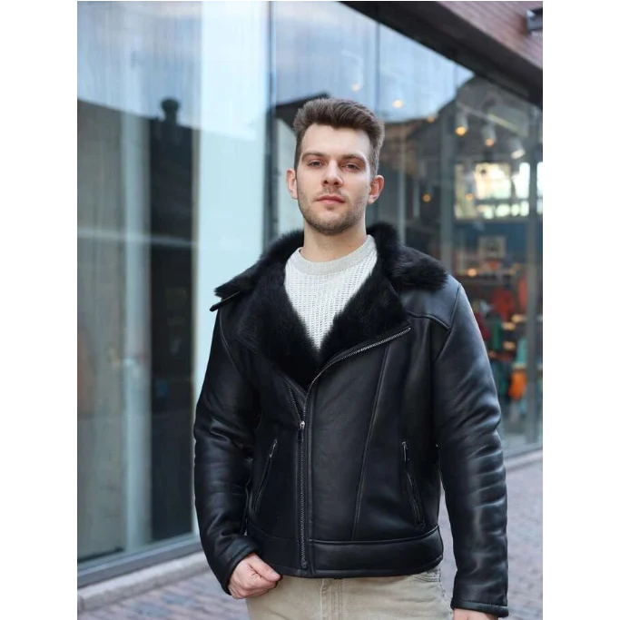 Carter's Toscana Shearling Leather Biker Jacket