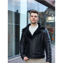 Carter's Toscana Shearling Leather Biker Jacket