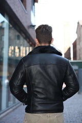 Carter's Toscana Shearling Leather Biker Jacket