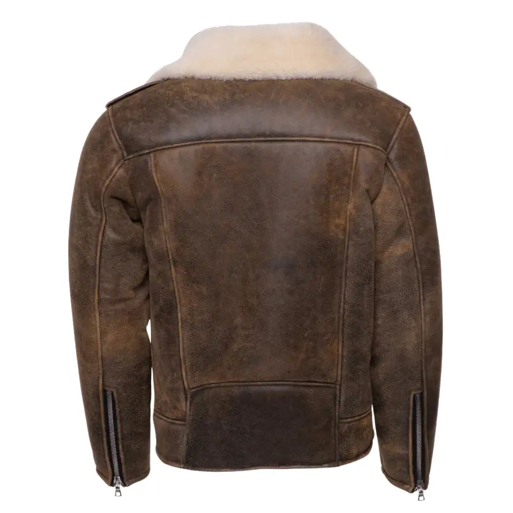 Carter's Distressed Leather Biker Bomber Jacket