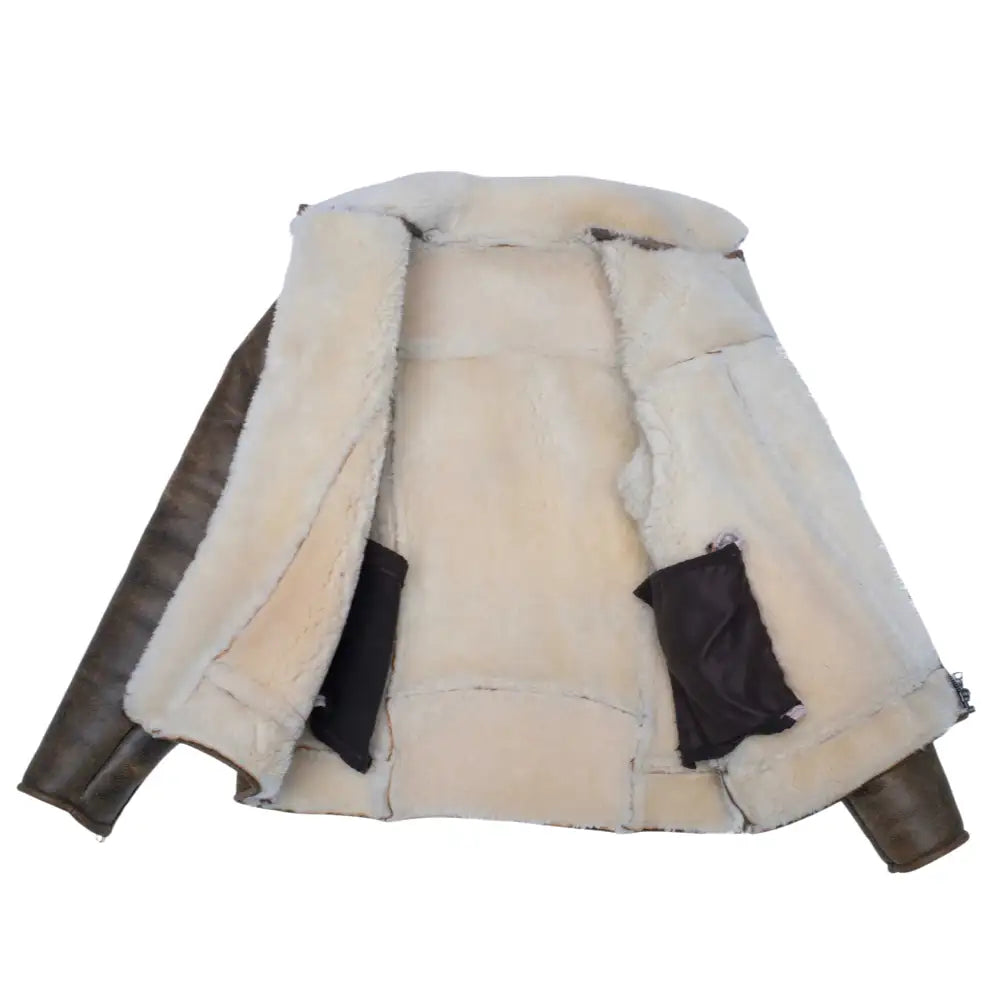 Carter's Distressed Leather Biker Bomber Jacket