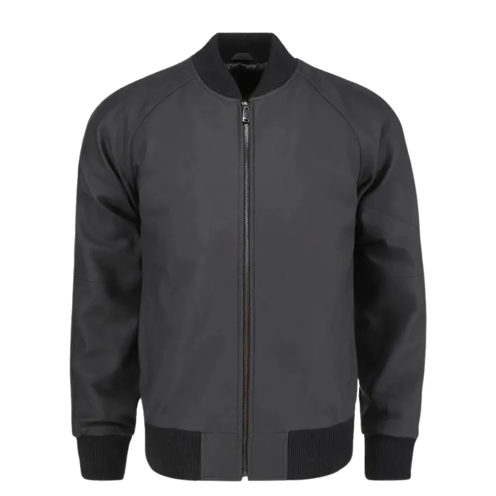 Colt matte black ribbed bomber jacket