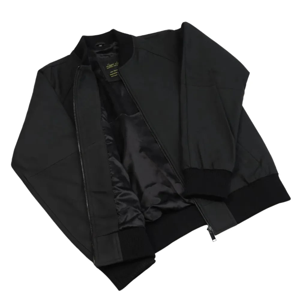 Colt matte black ribbed bomber jacket