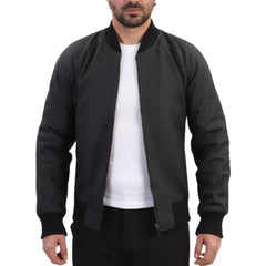 Colt matte black ribbed bomber jacket