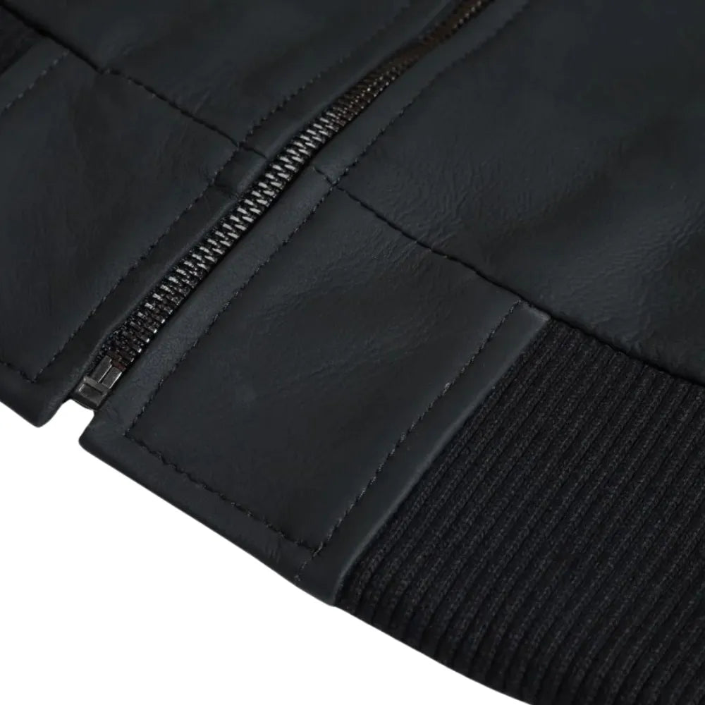 Colt matte black ribbed bomber jacket