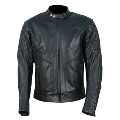 Connor's Speedster Quilted Cafe Racer Leather Motorcycle Jacket