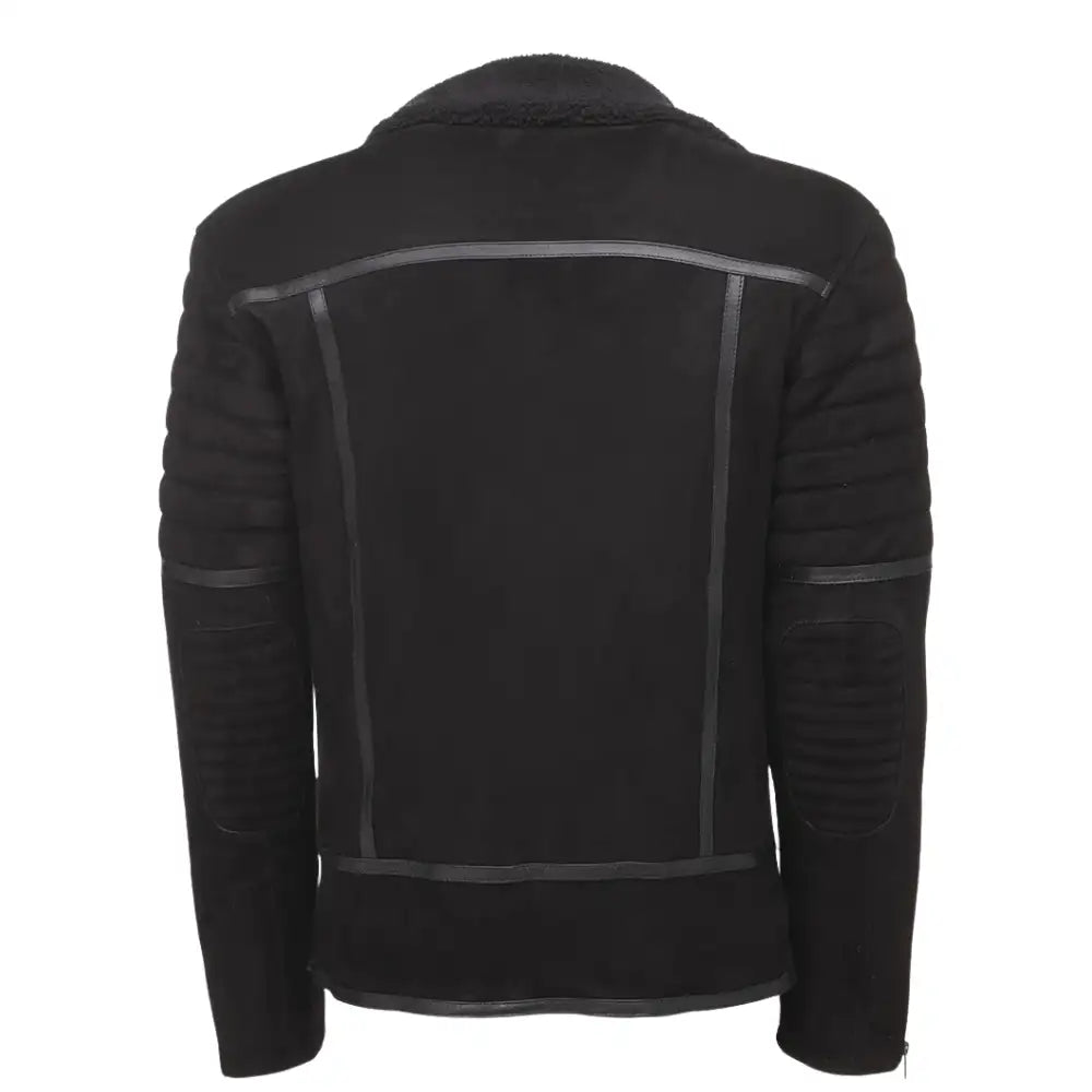 David Black Suede Leather Biker Jacket