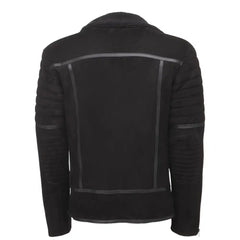 David Black Suede Leather Biker Jacket