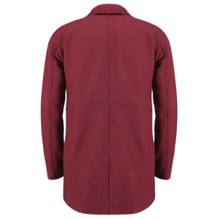 Dorian burgundy wool overcoat