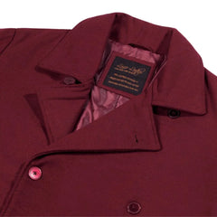 Dorian burgundy wool overcoat