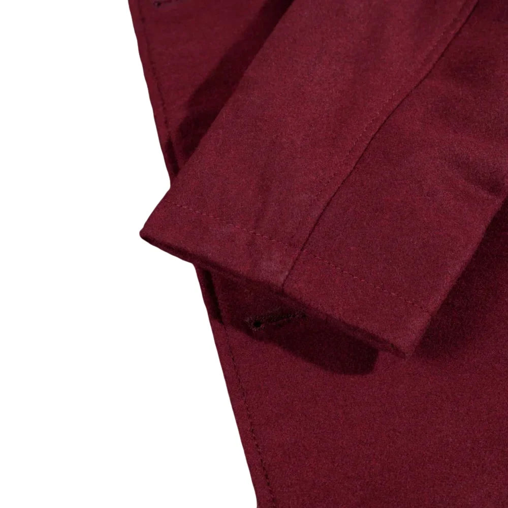 Dorian burgundy wool overcoat