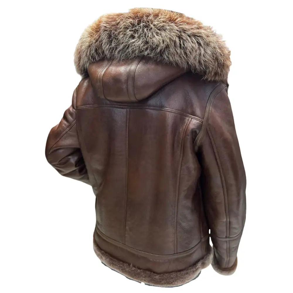 Felix Brown bomber jacket with hoodie