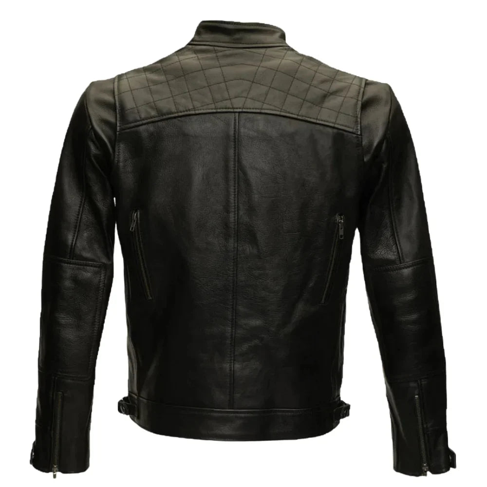 Finnian's Black Midnight Café Racer Jacket