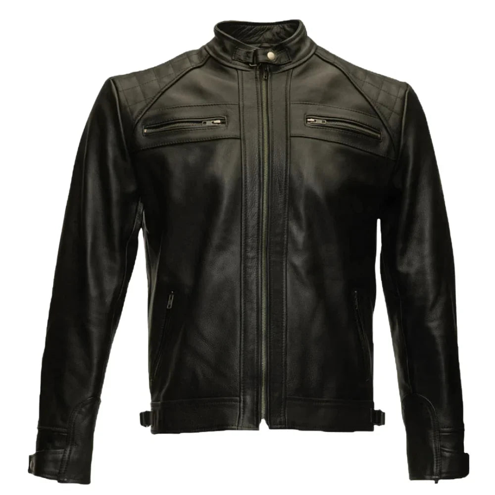 Finnian's Black Midnight Café Racer Jacket