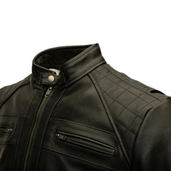 Finnian's Black Midnight Café Racer Jacket
