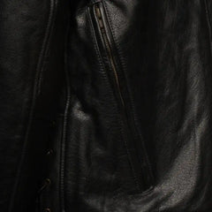 Flint Black Double Rider Leather Motorcycle Jacket