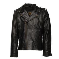 Flint Black Double Rider Leather Motorcycle Jacket