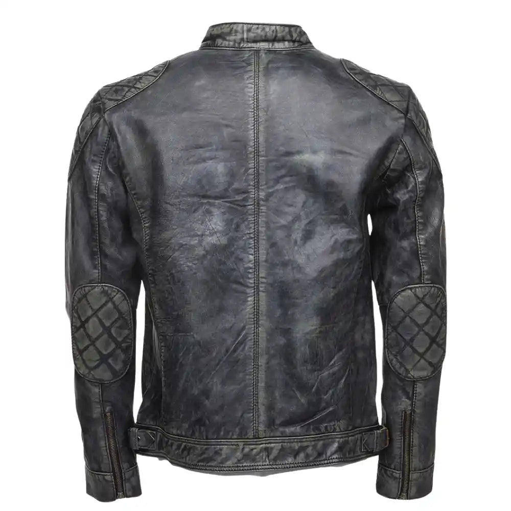 Grayson stone wash Cafe Racer jacket