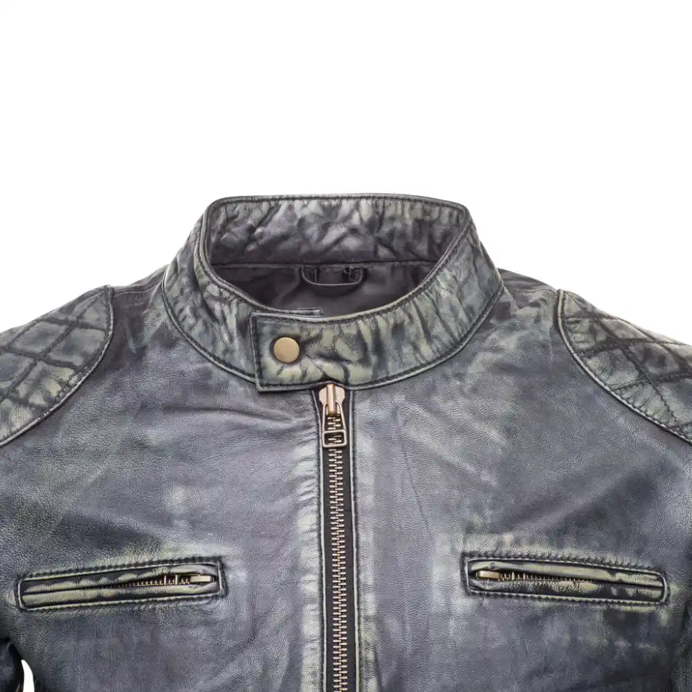 Grayson stone wash Cafe Racer jacket
