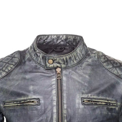 Grayson stone wash Cafe Racer jacket