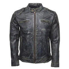 Grayson stone wash Cafe Racer jacket