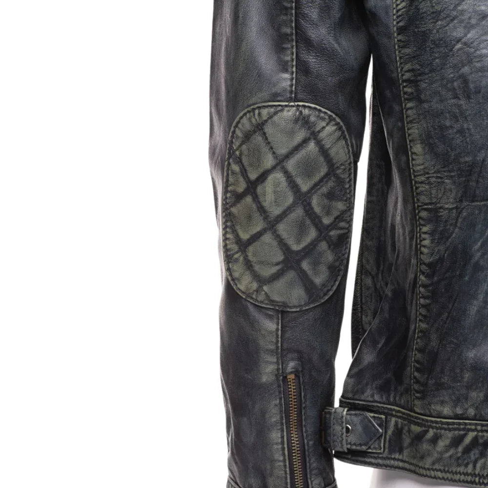 Grayson stone wash Cafe Racer jacket