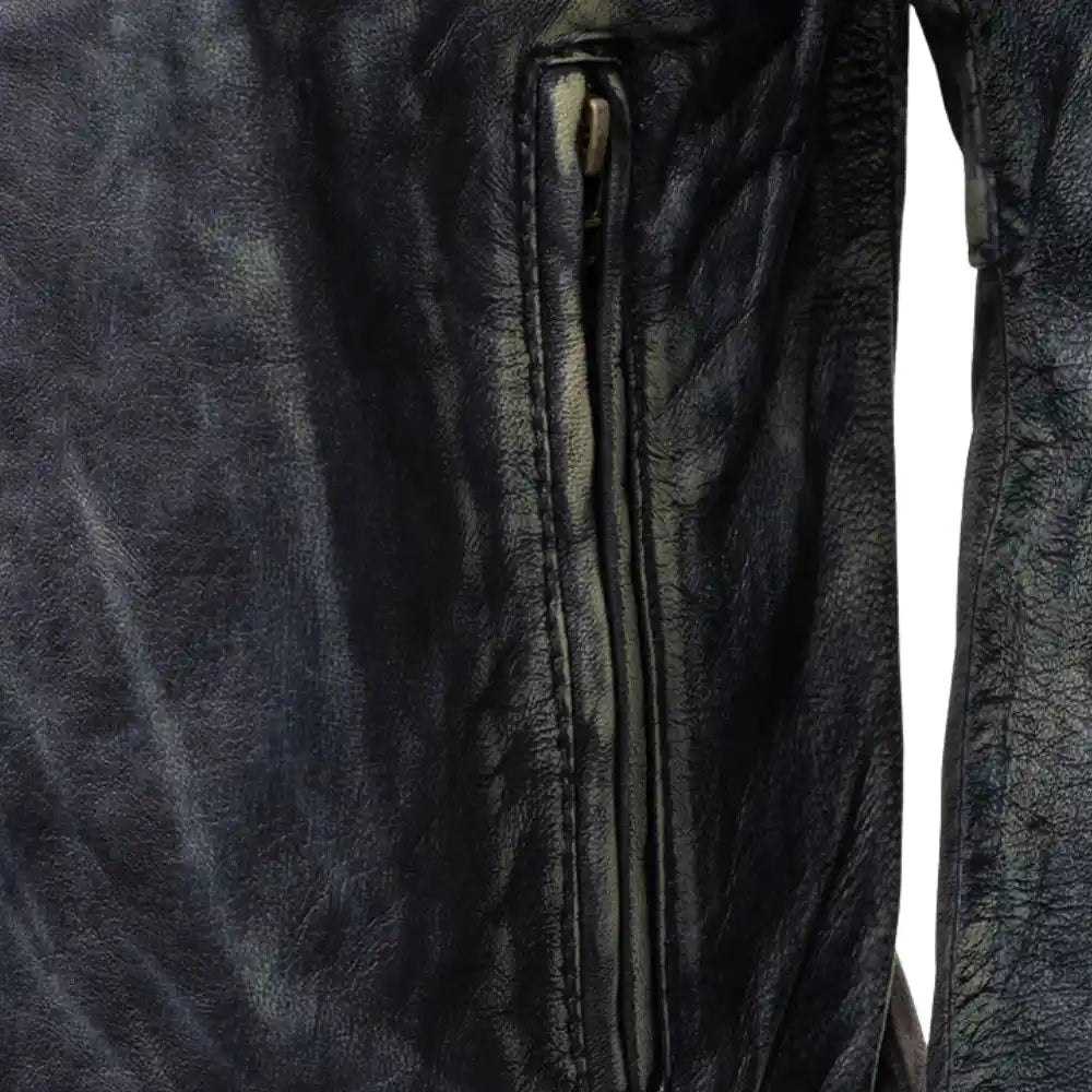 Grayson stone wash Cafe Racer jacket
