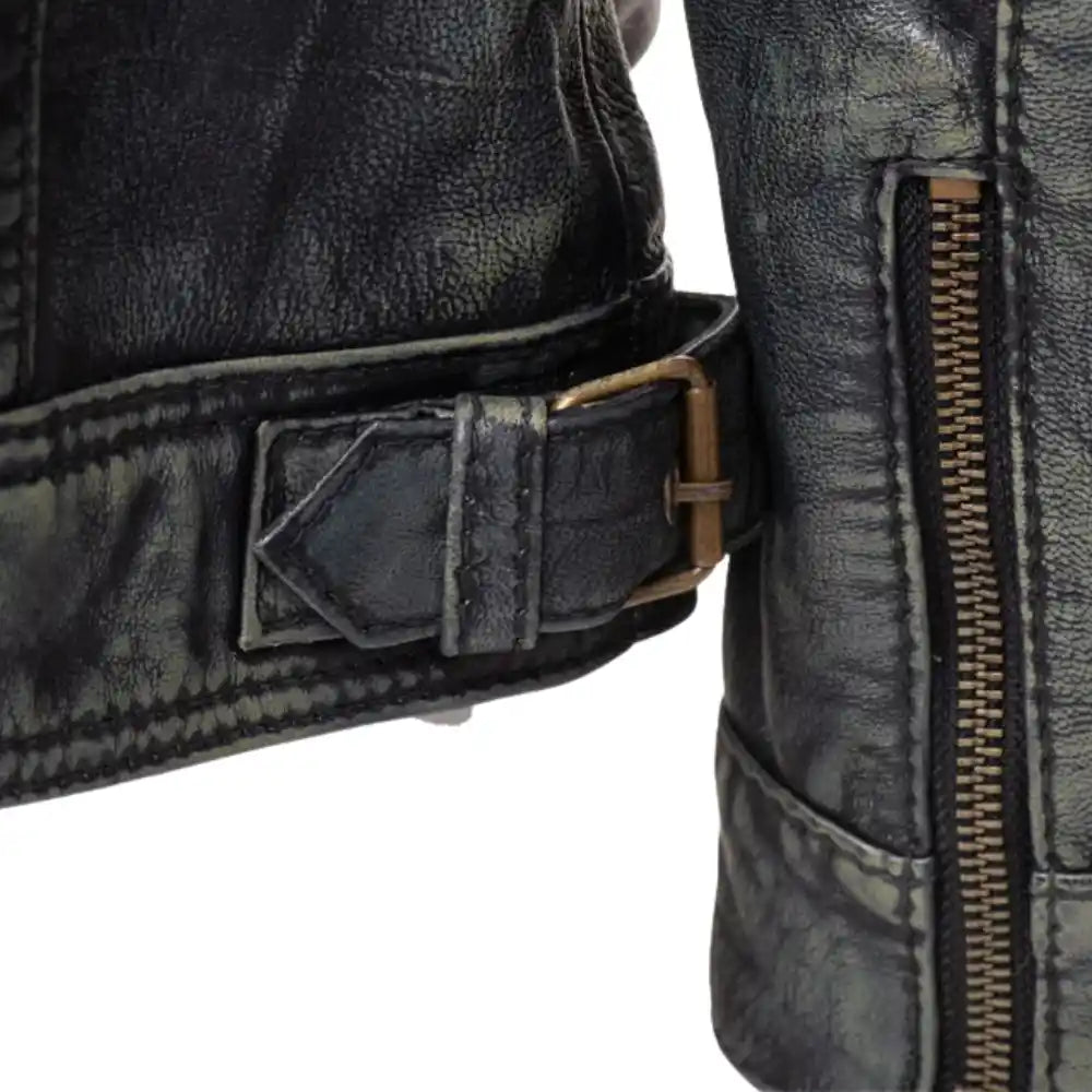 Grayson stone wash Cafe Racer jacket