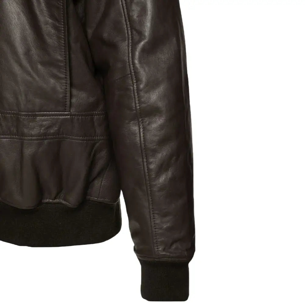 Havana Brown G1 Bomber Leather Jacket