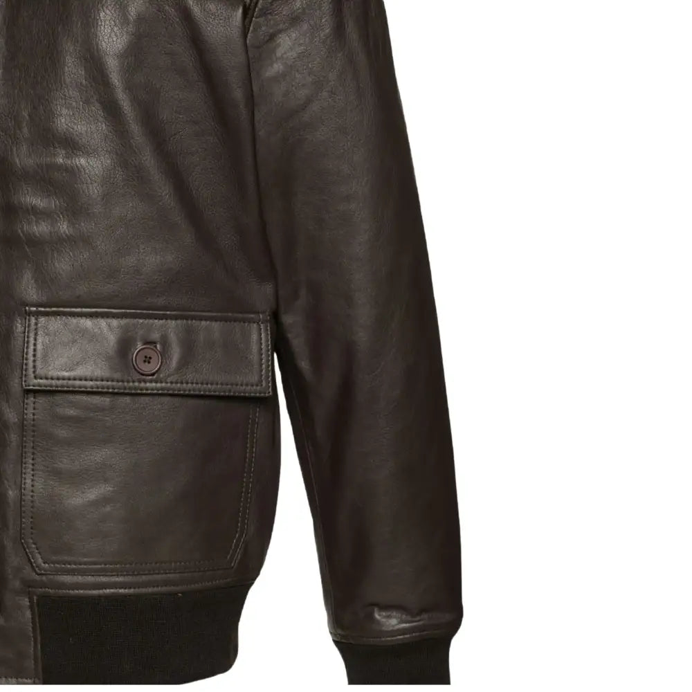 Havana Brown G1 Bomber Leather Jacket
