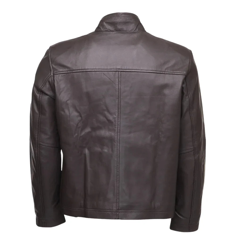 Henry Mateo Dark Brown leather jacket