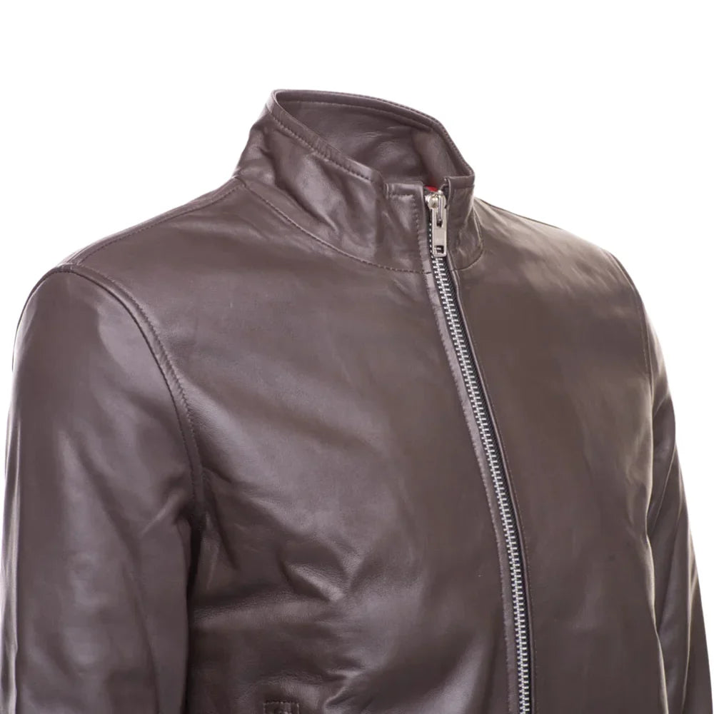 Henry Mateo Dark Brown leather jacket
