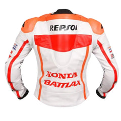 Honda Repsol Armored Leather Motorcycle Jacket