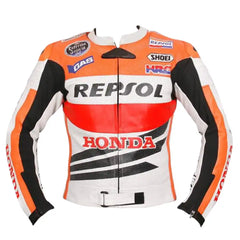 Honda Repsol Armored Leather Motorcycle Jacket
