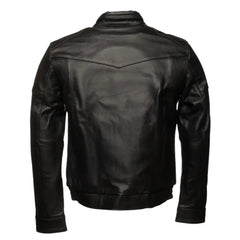 Huxley Black Leather Motorcycle Jacket